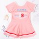 thumbnail image 4 of Traje de baño de una pieza con falda para estudiantes de 8 a 11 años Traje de baño para niñas con estampado de sandía roja, 4 of 6