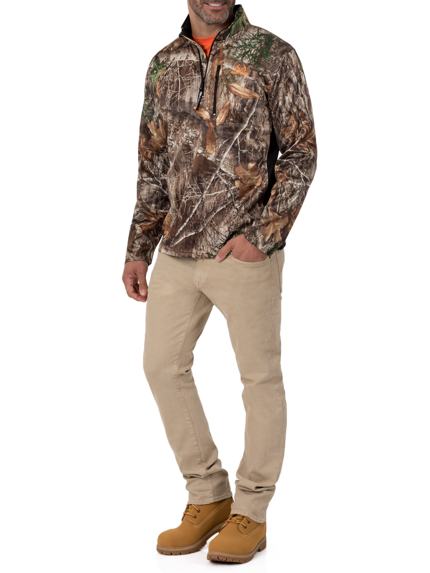 Realtree Men's Performance Bonded Quarter (1/4) Zip Jacket