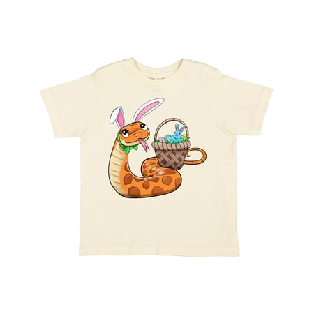 

Inktastic Easter Cute Snake with Basket and Bunny Ears Boys or Girls Toddler T-Shirt