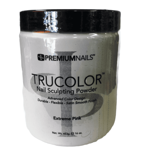PREMIUM NAILS Trucolor Nail Sculpting Color Powder 16oz - Extreme PINK