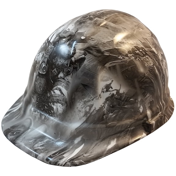 Modern Soldier Hydro Dipped Hard Hats, Cap Style Design