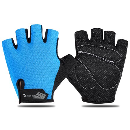 WEST BIKING Half Fingers Glove Sports Running Cycling Biking Glove Shock Absorbent Breathable Glove Cycling Glove Road Bicycle Glove