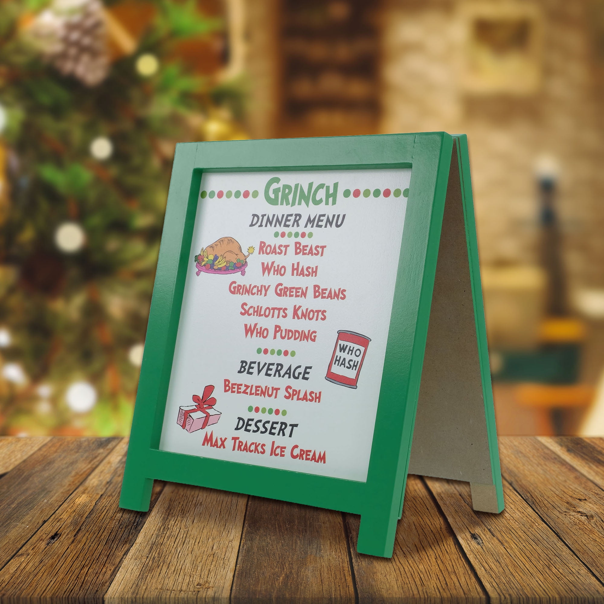 Dr. Seuss The Grinch Bistro Sign, MDF, 9 inch