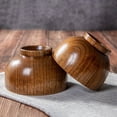 thumbnail image 3 of opvise Wooden Noodles Rice Soup Bowl Food Storage Container Kitchen Tableware Gadget 1, 3 of 7