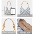 thumbnail image 6 of JKCCZLL Womens Summer Straw Woven Beach Bag Large Bohemian Handmade Crochet Shoulder Tote Purse Vacation Handbag,Blue,go out, 6 of 9