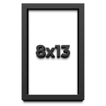 8x13 Shadow Box Frame Black | 1 inches Deep Real Wood Contemporary Shadowbox Display Frame | UV