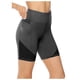 thumbnail image 1 of Gibobby Pantalones cortos de yoga Control de cintura Abdomen Entrenamiento de mujer Correr Yoga Pantalones de yoga Pantalones de yoga cortos altos(Gris oscuro,M), 1 of 5