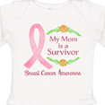 thumbnail image 4 of Inktastic My Mom is a Survivor Breast Cancer Awareness Boys or Girls Long Sleeve Baby Bodysuit, 4 of 5