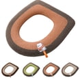 thumbnail image 2 of JoyMoreHome Warm Toilet Seat Cover For Elongated, Round, Oblong Toilet Seat Covers, Washable, Universal Fit, 2 of 7