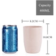 thumbnail image 3 of Vaso con pajita de trigo de 400 ml, duradero, con agarre antideslizante, apto para lavavajillas, diseño ecológico y práctico, 3 of 5