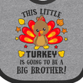 thumbnail image 4 of Inktastic This Little Turkey is Going to Be a Big Brother Boys Baby Bib, 4 of 4
