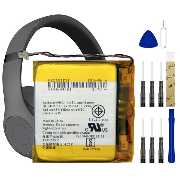 Replacement Battery AEC353535 for Beats by Dr. Dre Solo 2 2.0 Wireless HeadPhones B0534 Tool