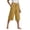 Yellow, variant on SwiftWear Plus Size Linen Cotton Capri Pants for Women - High Waist Wide Leg Capris with Drawstring Waist, Casual Comfort Fit S-5XL
