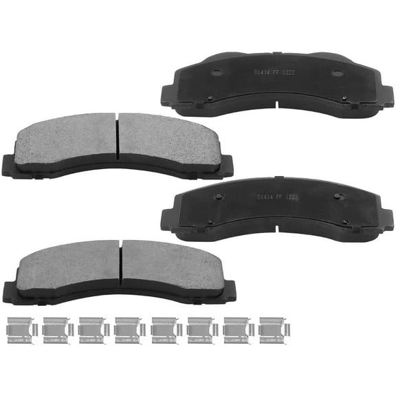 Afa Motors Front Brake Pads w/Hardware Kits Fits d Expedition 10-18, Ford F-150 10-17, Lincoln Navigator 10-18-Ceramic Brake Pads-4 Pack Fits select: 2010-2011,2016 FORD F150 SUPERCREW