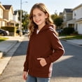 thumbnail image 2 of Girls Hoodie Jacket Sweatshirt Boys Zip up Long Sleeve Casual Crop Sweatshirts with Pockets Kids Fall Solid Fashion Jackets, 2 of 9