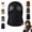 Black, variant on Ribbed Knit Balaclava Beanie with Goggle-Style Eye Panels, Full Head Neck Cover Warm Hat for Winter Skiing, Snowboarding, Cycling and Hiking