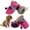 Pink, variant on Dog Snow Boots, Dog Shoes for Winter, Dog Winter Boots for Small Medium Dogs Puppies, Dog Boots Paw Protectors with Anti-Slip Sole and Plush, Pack of 4