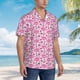 thumbnail image 3 of Fotbe Cute Watermelon Flamingo Camisa Hawaiana para Hombre Unisex – Camisa Casual de Verano con Botones de Manga Corta de Algodón y Lino,Medium, 3 of 7