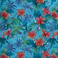 thumbnail image 5 of Orinice  Bird of Paradise Shower Curtain, Exotic Blossoms with Jungle Tropical Accents Vivid Flourish, Cloth Fabric Bathroom Decor Set with Hooks,  69x72, 5 of 7