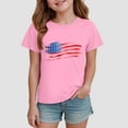 thumbnail image 2 of alcepopk Boys 4th of July Shirt American Flag T-Shirts for Kids Toddler Patriotic Tee Tops Girls Independence Day Outfit(Pink,9-10 Years), 2 of 4