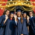 thumbnail image 2 of Graduation Party Red Carpet Backdrop, Congrats Grad Photography Backdrop 2025 Class, Gold Black Bachelor Cap Banner Background Party Supplies Decorationss ,10X6ft, 2 of 5