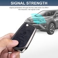 thumbnail image 5 of Compatible with Toyota Key Fob Cover with Keychain Leather Key Case Protector for Fortuner Tundra Camry RAV4 Highlander Corolla Smart Key, 5 of 7