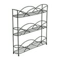 thumbnail image 3 of Spectrum Diversified Steel 3-Tier Countertop or Wall Mount Cabinet Spice Organizer Rack, Black, 3 of 6