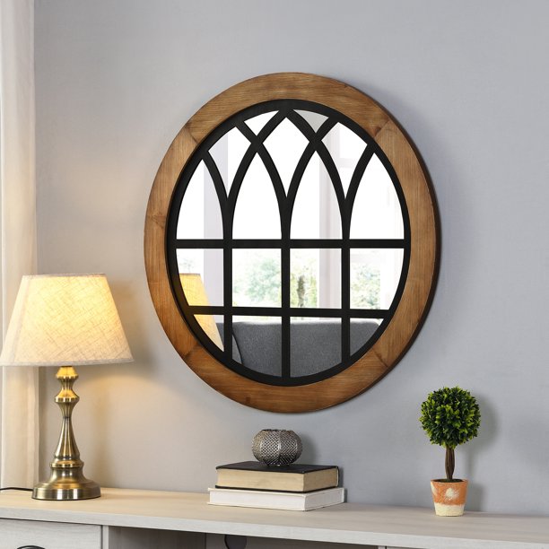 FirsTime & Co.® Covington Farmhouse Black Arch Mirror, American Crafted