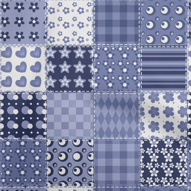 oneOone Polyester Spandex Bluish Violet Fabric Florals Sewing Craft Projects Fabric Prints By Yard 56 Inch Wide
