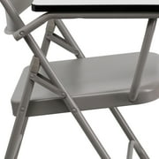 Flash Furniture Rutherford Steel Adult Folding Chairs with Right Handed Tablet Arm, Set of 2, Gray