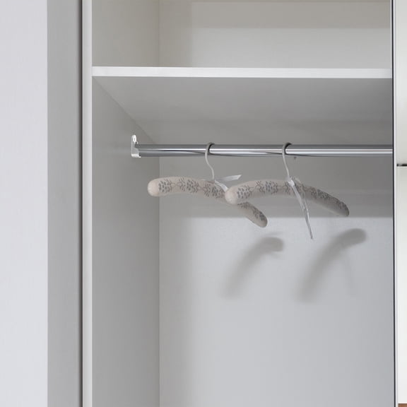 VORCOOL Closet Rod Support Plated Silver Finish for Heavy Clothing with Simple Stylish Design