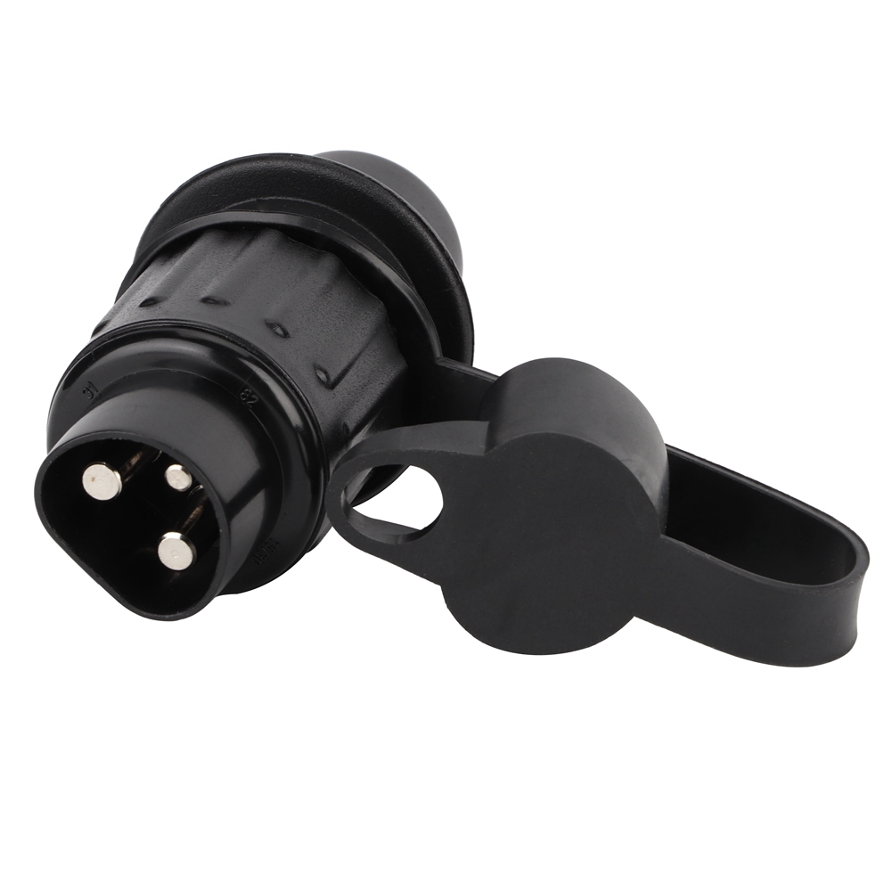 Trailer Plug Trailer Adapter Black Plastic 3 Pin Trailer Plug Wiring Connector Adapter For
