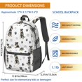 thumbnail image 3 of Schnauzer and Dog Paw Print White 17" School Backpacks for Teens,Waterproof Oxford Fabric,S-Shape Padded Straps for School,Travel,Hiking,Camping, 3 of 6