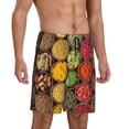 thumbnail image 2 of Gaeub Spices And Herbs Printed Men's Short Pajama Pants, Lightweight Lounge & Sleep Bottoms Keep You Cool - Large, 2 of 9