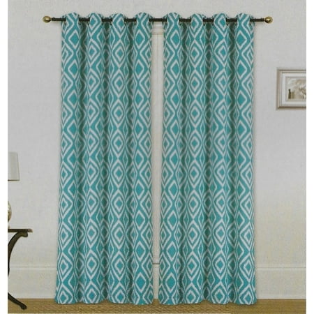 2 PC Room Darkening Window Curtain with Geometric (Best Internet Filter For Pc)