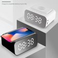 thumbnail image 4 of Reloj digital espejo Inteprter ABS con Altavoz Bluetooth y ajuste de brillo blanco, 4 of 6