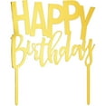 thumbnail image 1 of Cake Top HBD Gold Acr, 1 of 2
