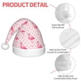 thumbnail image 4 of Balery Cute Flamingo with Heart Pattern Santa Hat Christmas Hat Funny Christmas Hat Christmas Knitted Beanie Hat For Kids, 4 of 6