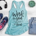 thumbnail image 3 of Work For God The Retirement Benefits Are Great Tank Top, Ladies Racerback Tank Top Religious Christian Tank, Cancun, X-Large, 3 of 3