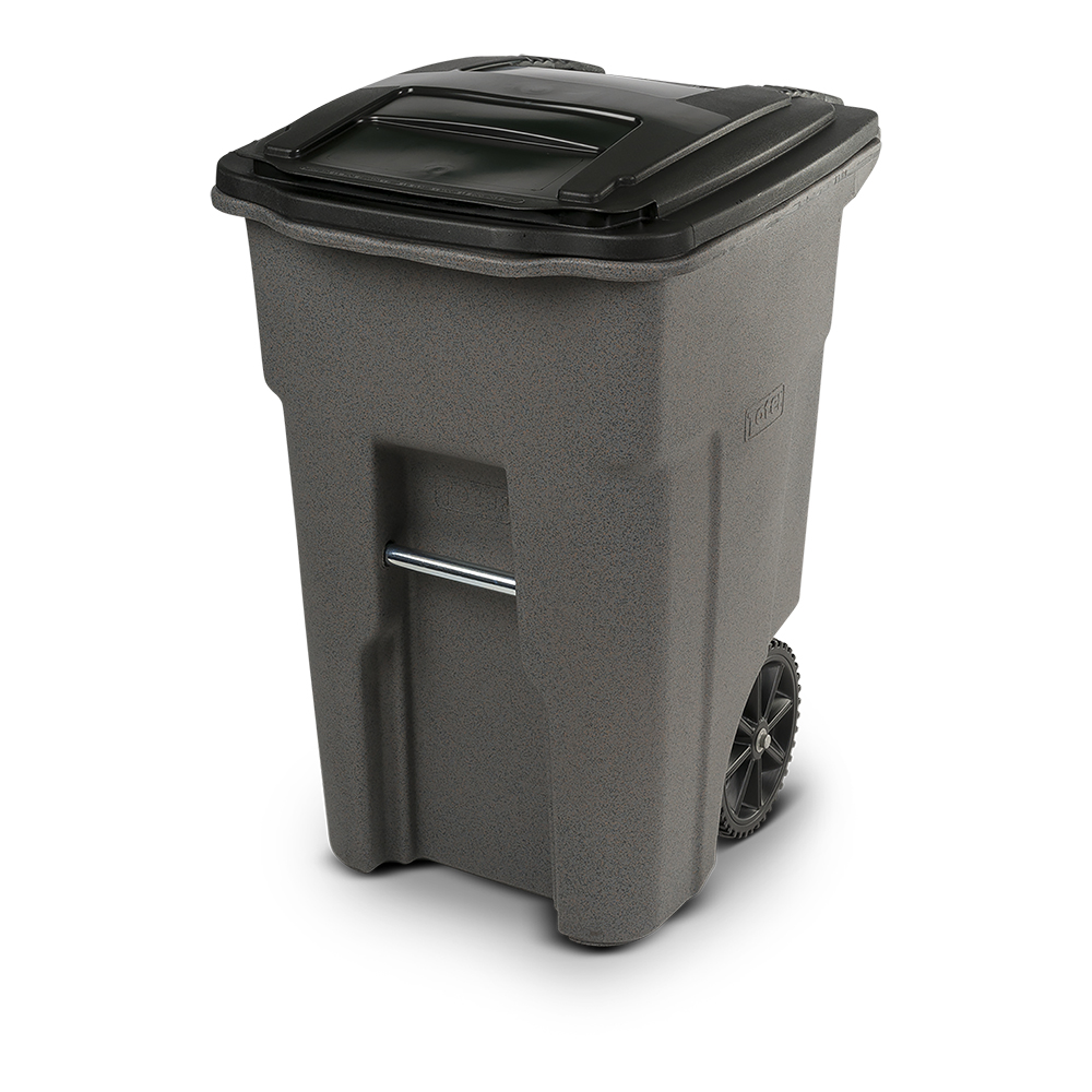 Toter 48 Gallon Trash Can Graystone with Wheels and Lid