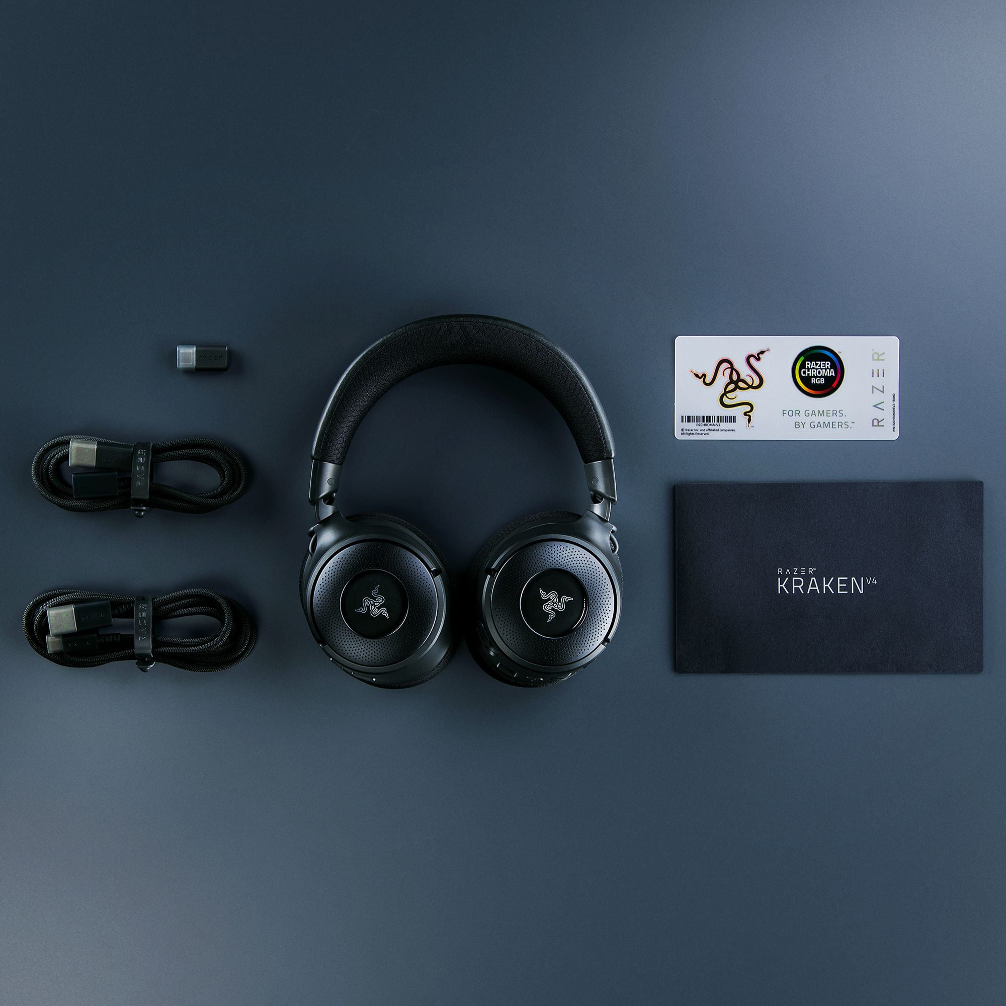 Razer Kraken V4 Wireless Gaming Headset with 9 Zone Chroma RGB for PC, Mac, PS5, Switch, Black