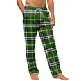 thumbnail image 7 of Zimjoy Green Plaid Sleep Pant for Men Elastic Waist Lounge Flannel Pajama Bottoms Lightweight Drawstring Comfy Pajama Pants Casual Warm Sleepwear Sleep Pant with Pockets, Dark Green L, 7 of 7