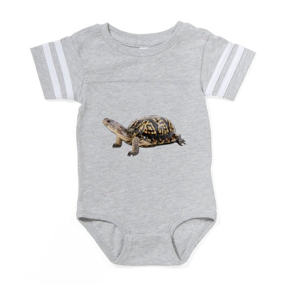 CafePress - FIN Ornate Box Turt... - Cute Infant Baby Football Bodysuit