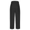 thumbnail image 4 of UYISJ Women's Corduroy Pants Mid Rise Elastic Waist Pants Casual Wide Leg Baggy Trousers Loose Fit Solid Pants with Pockets Dark Gray L, 4 of 8