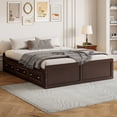 thumbnail image 2 of Jopath Queen Size Platform Bed Frame with 6 Drawers, Wood Bed with Slatted Base for Teen and Adult Espresso, 2 of 9