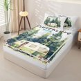thumbnail image 2 of catabedysis Watercolor Modern Camping Zipper Full Size Comforter Sets with Fitted Sheet and 2 Pillowcases,3D Camper Print Zipper Bedding Set For Boys,Multicolor,Reversible,4 Pieces, 2 of 7