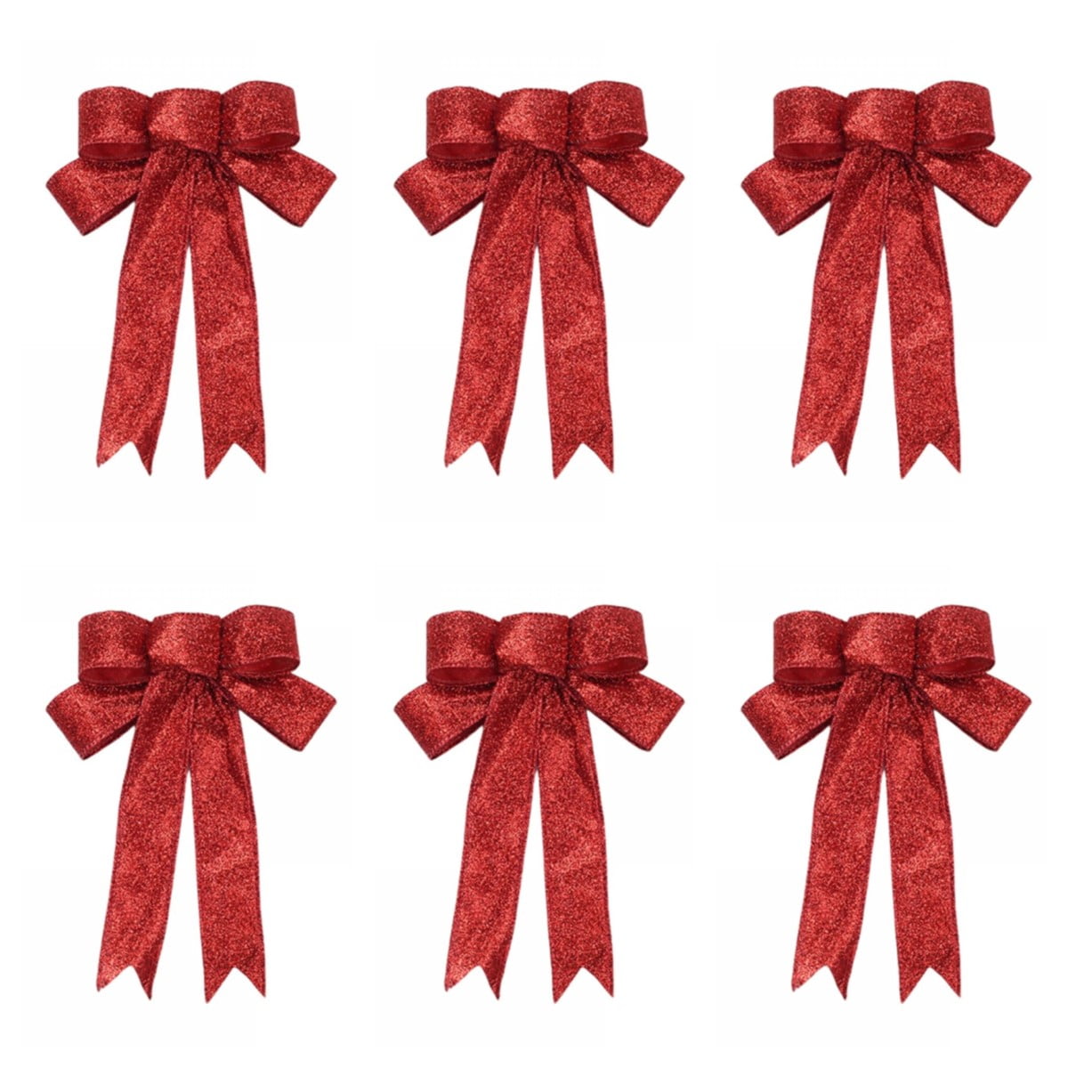 Christmas Red Outdoor Waterproof Hand Tied Bow with Plain Edge 