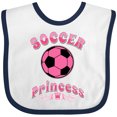 thumbnail image 3 of Inktastic Soccer Princess Girls Baby Bib, 3 of 4
