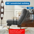 thumbnail image 4 of LUCKHAO Modern Teddy Gliding Rocking Chair with High Back, Retractable Footrest, and Adjustable Back Angle for Nursery, Living Room, and Bedroom, 4 of 9