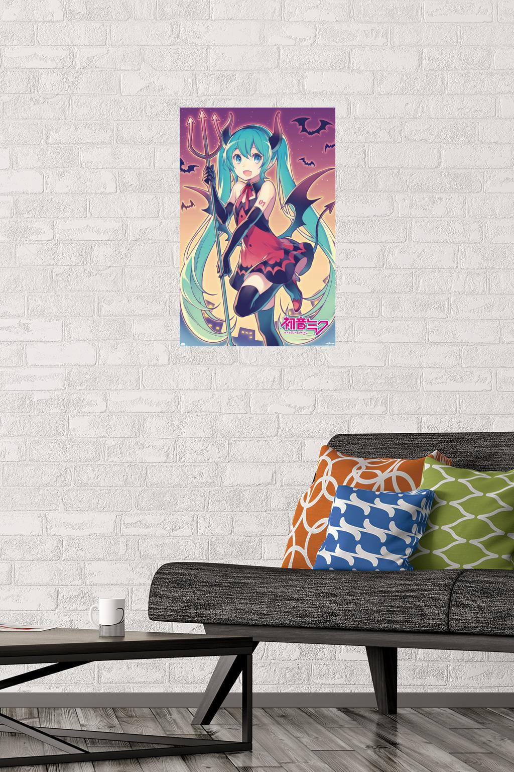 Hatsune Miku - Bats Wall Poster, 14.725" x 22.375"